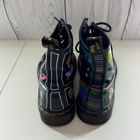 Reworked Decorated Doc Martens Airwalk EU 38 Women’s 7 Combat Boots - Picture 2 of 7